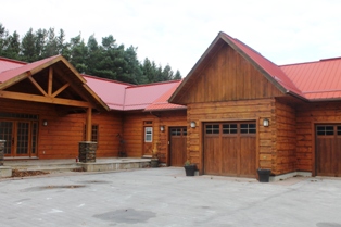 Log home inspected outside standard service area.