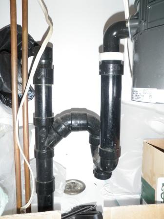 This photo is of the commonly found black cheater vent and it too was found North of Orillia in a residence that had undergone renovations. It is not CSA approved and its normally illegal for use in a residence anywhere in Ontario.  When I see one of these I know no plumber did the work and I am immediately suspicious of the rest of the plumbing in the home of commercial building being inspected.