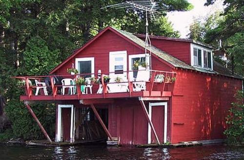 Boat house  with living space very like those found on Lake Muskoka in the Port Carling and Bala areas 