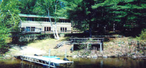 stair decking and dock system from lake to hilltop home