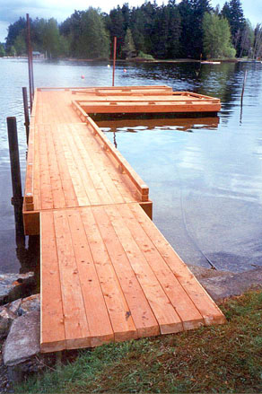 new wood deck l shaped floating dock; These type 